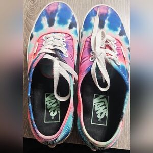 Vans Tie Dye Sneakers blue, green, red multisex womens size 8 mens size 6.5